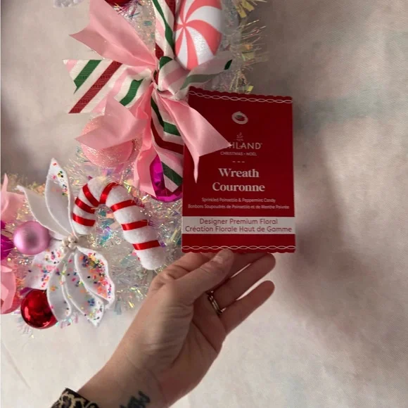 Ashland Festive Pink and Red Holiday Wreath - Picture 4 of 4
